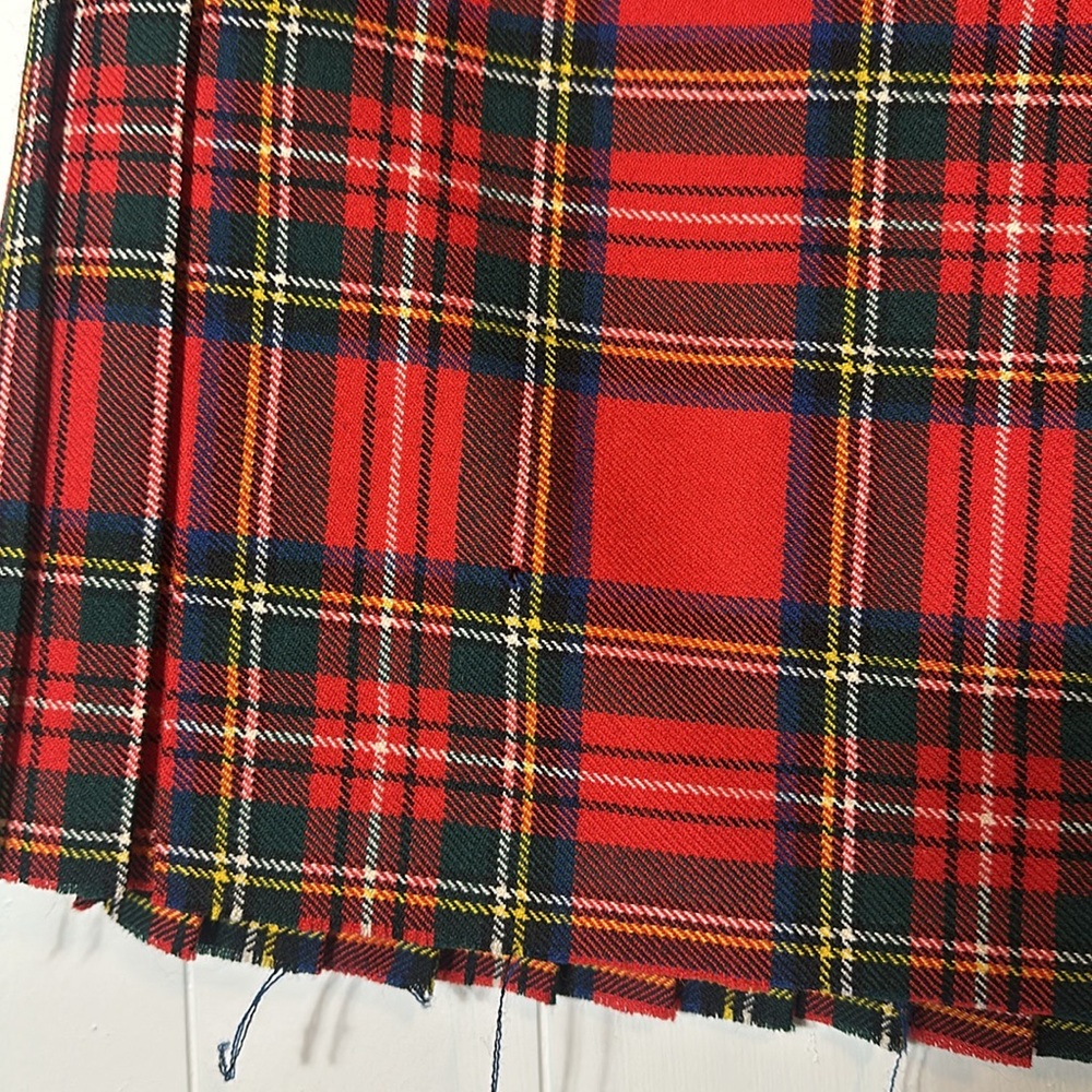 Classic Red Tartan Wrap Skirt - Women's Plaid Skirt - Picture 7 of 7